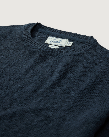 Newport Cotton Slub Crew - Washed Navy