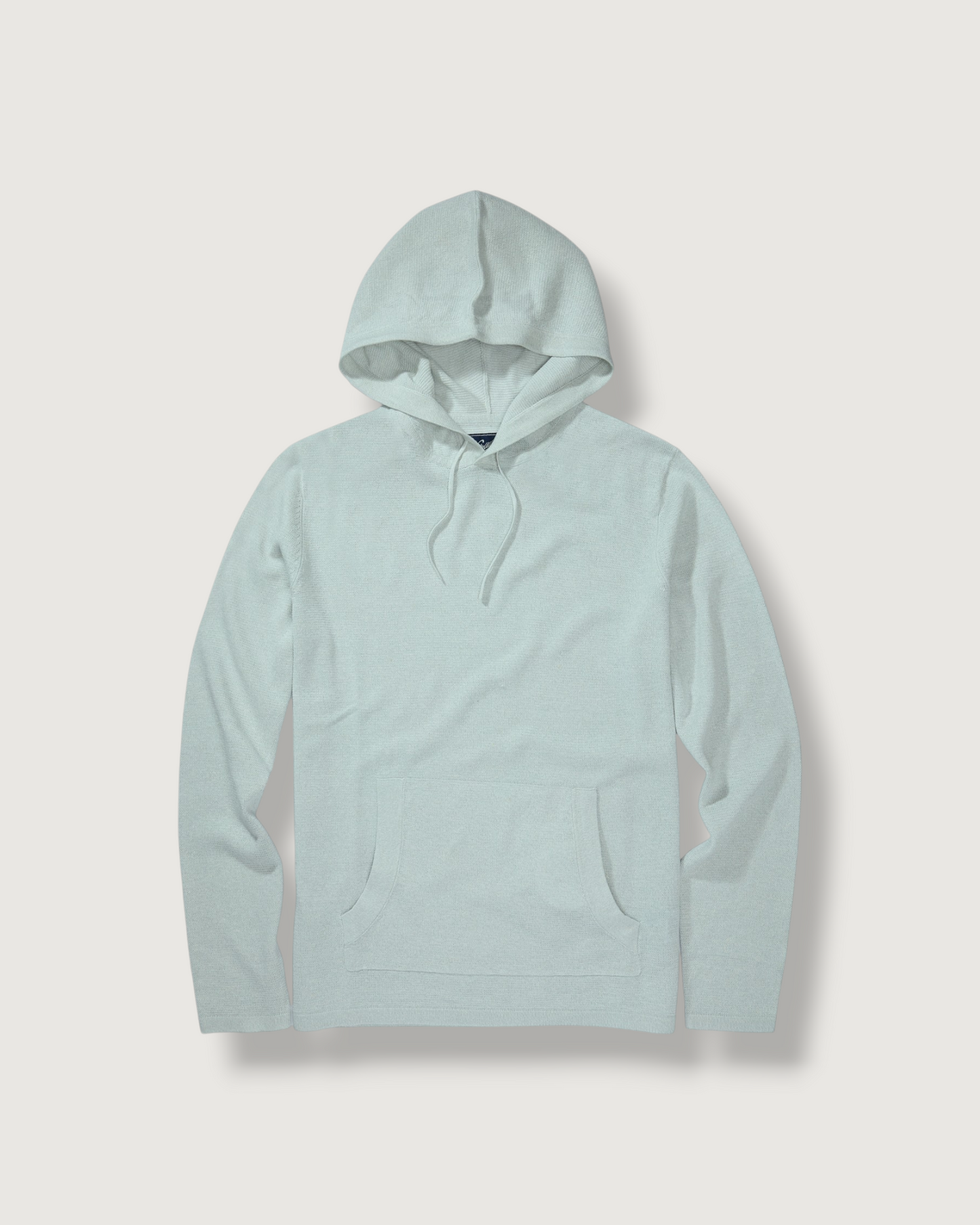 Linen Sweater Beach Hoodie - Light Blue