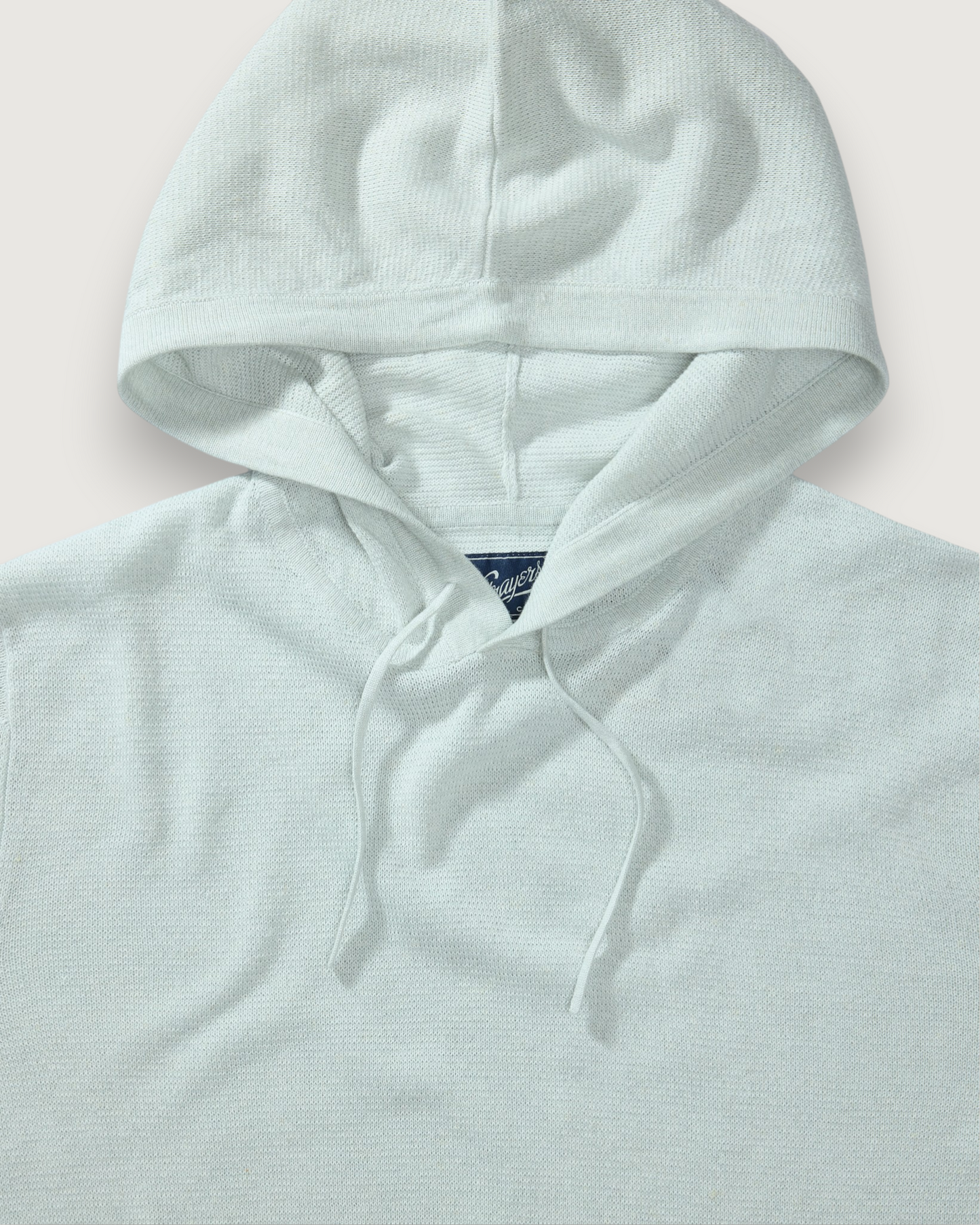 Linen Sweater Beach Hoodie - Light Blue
