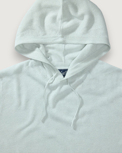 Linen Sweater Beach Hoodie - Light Blue