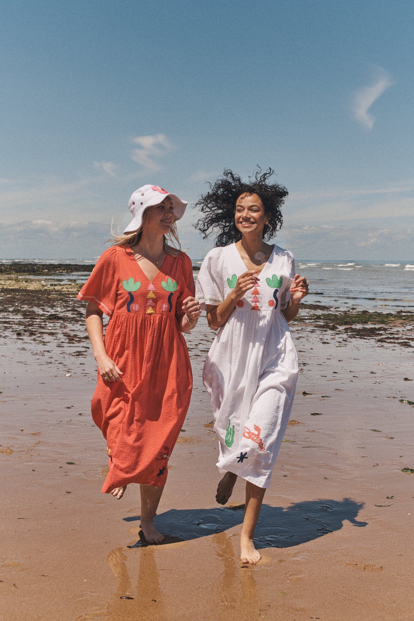 Lowie Red Applique Sea Dress