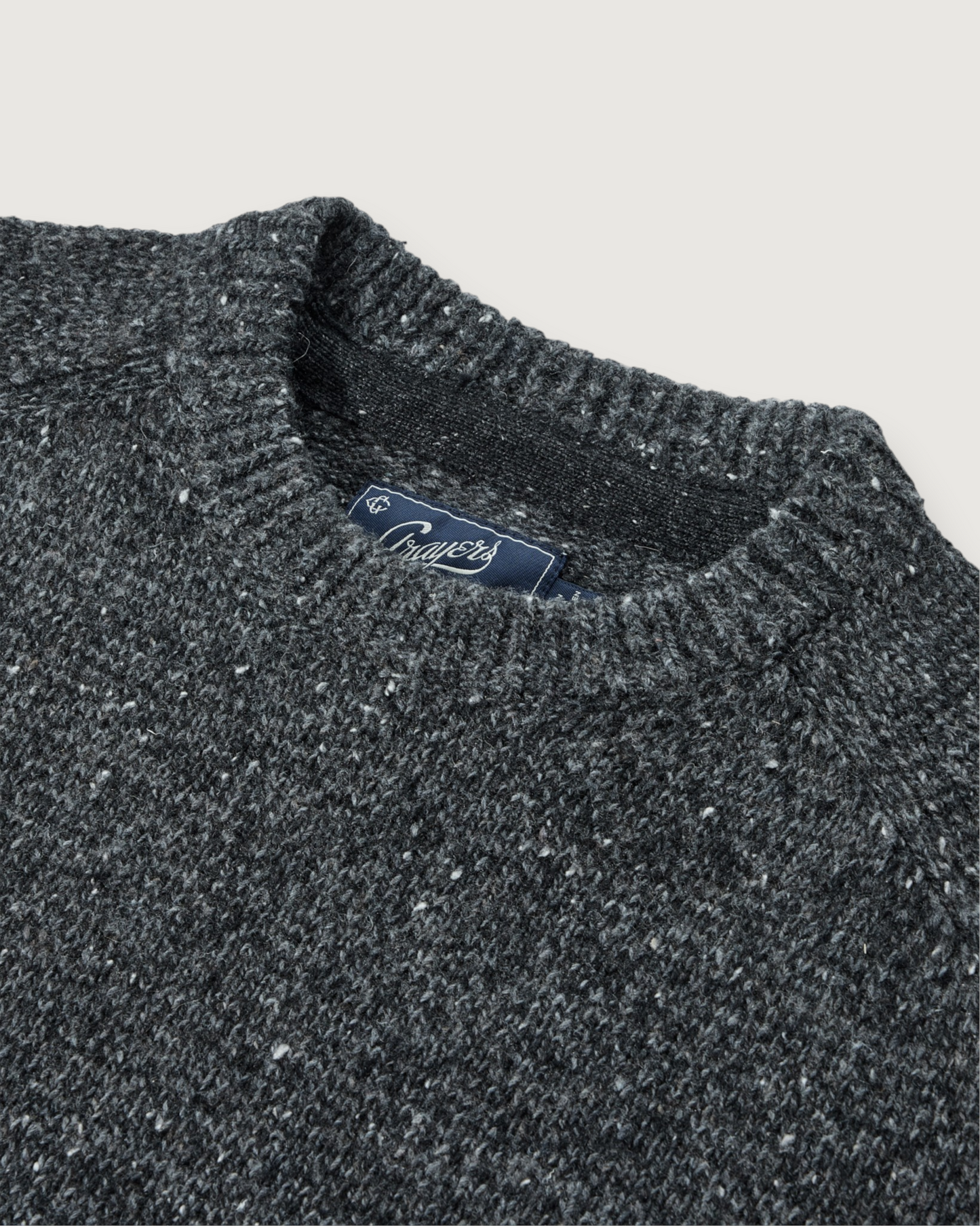 Donegal Wool Crew - Charcoal