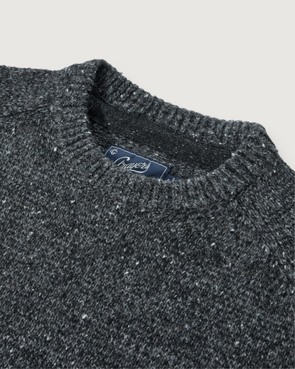 Donegal Wool Crew - Charcoal