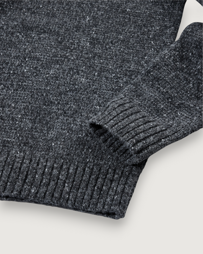 Donegal Wool Crew - Charcoal