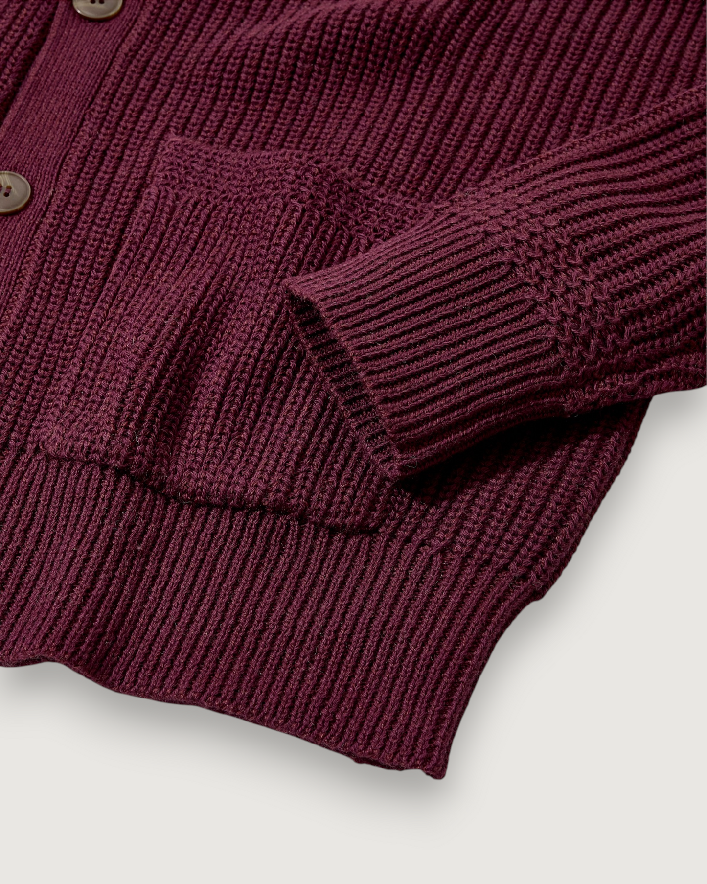 Portsmouth Rib Cardigan - Wine