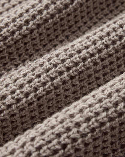 Guernsey Waffle Crew Neck - Oatmeal