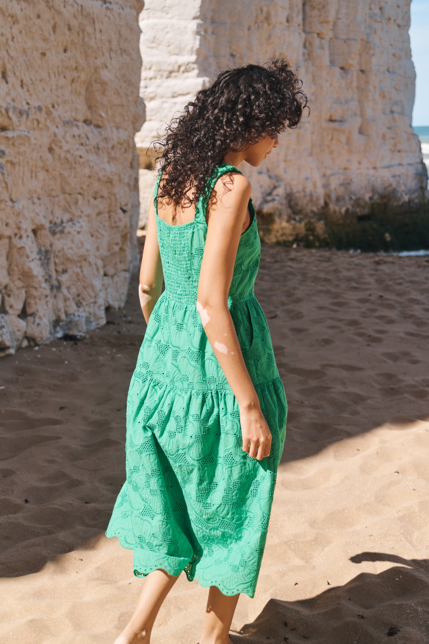 Lowie Green Broderie Josephine Dress