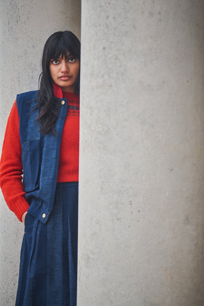 Lowie Denim Stripe Gilet