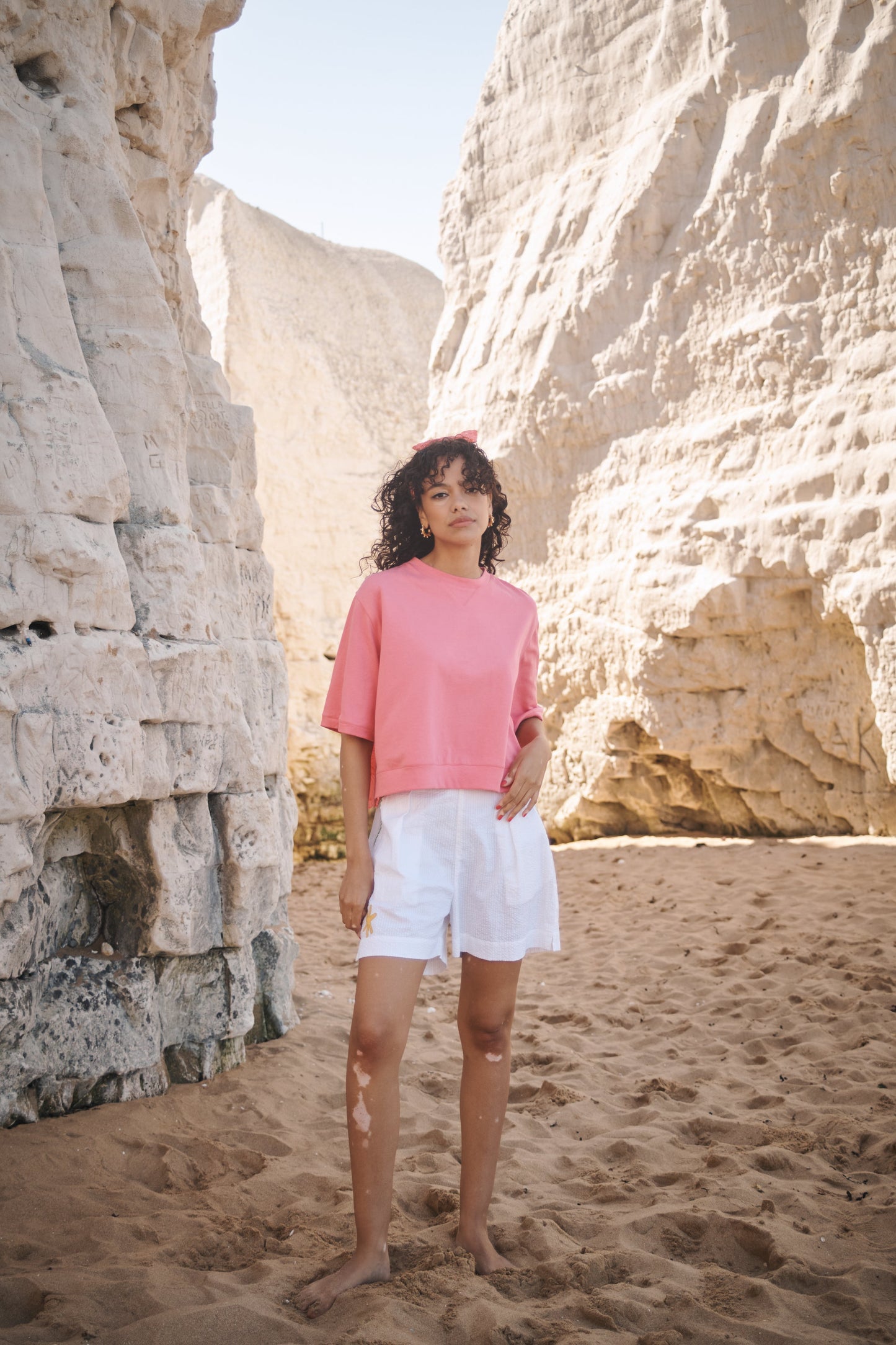 Lowie Applique White Sea Shorts