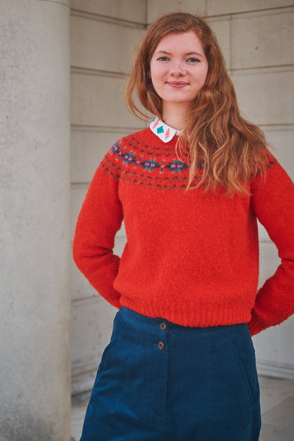 Lowie Teal Needlecord Trousers