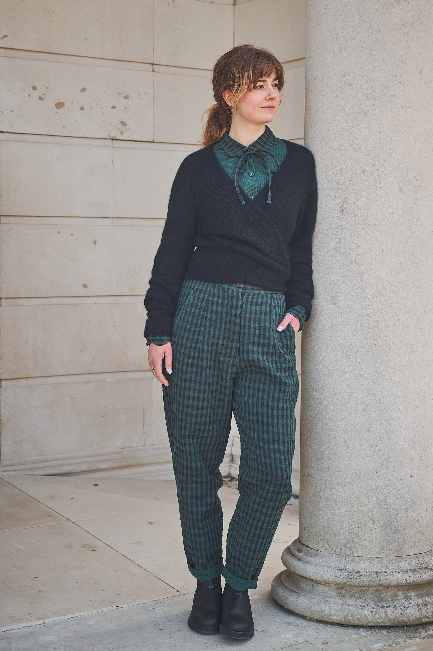 Lowie Alpaca Black Ballet Wrap Cardigan