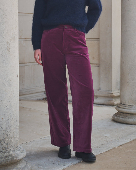 Lowie Velvet Magenta Trousers