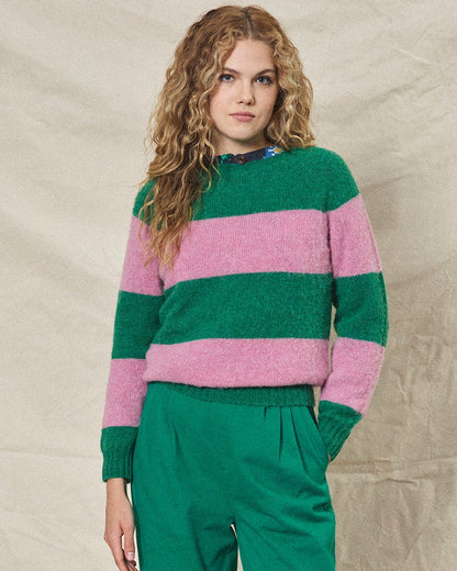 Lowie Pixie + Pink Stripe Scottish Jumper