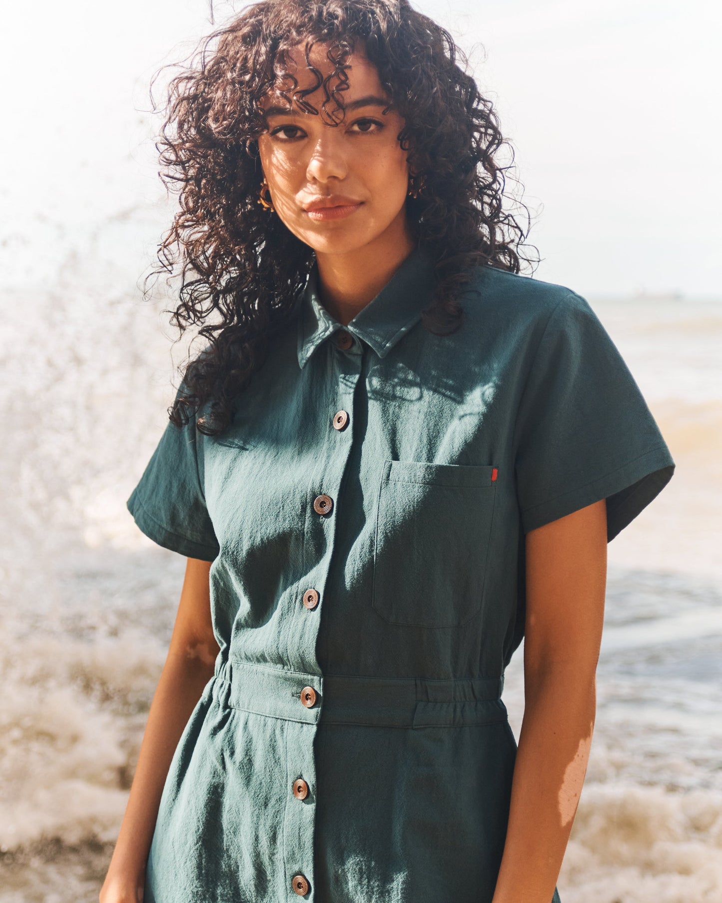 Lowie A-line Sage Shirt Dress
