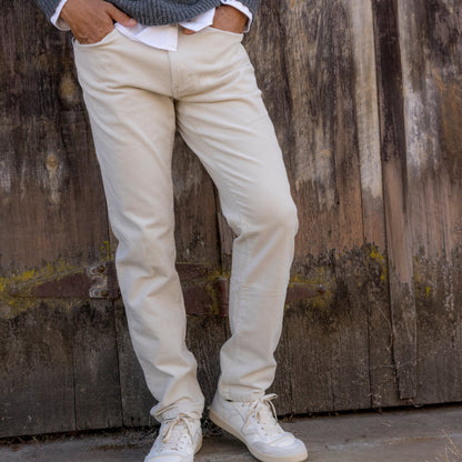 Burlington 5 Pocket Stretch Corduroy - Stone