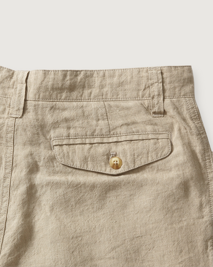 Aventura Washed Linen Shorts  - Safari
