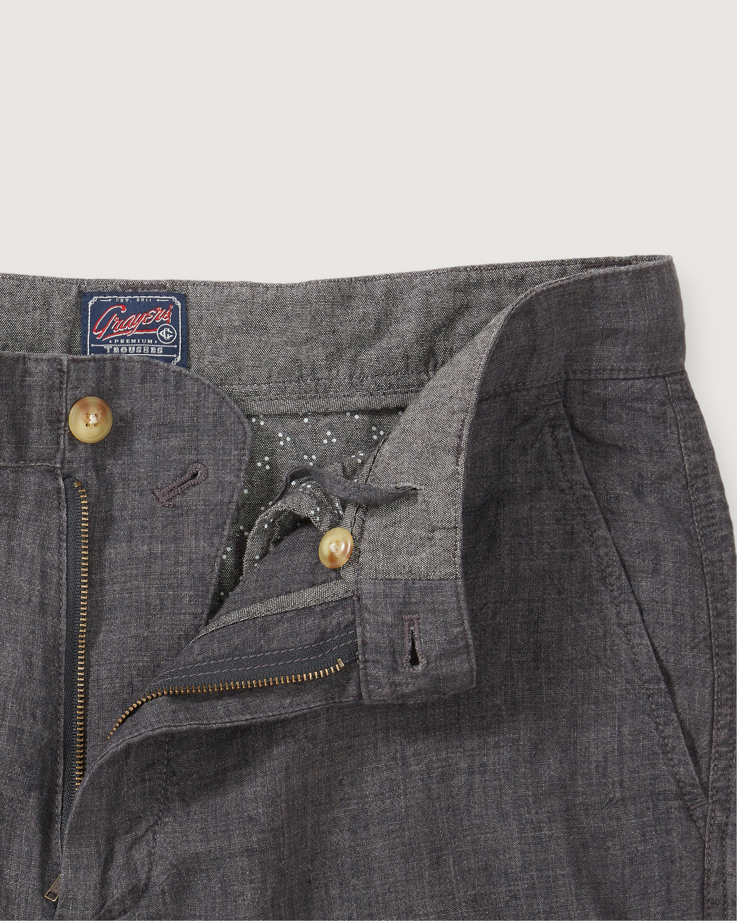 Aventura Washed Linen Shorts - Charcoal