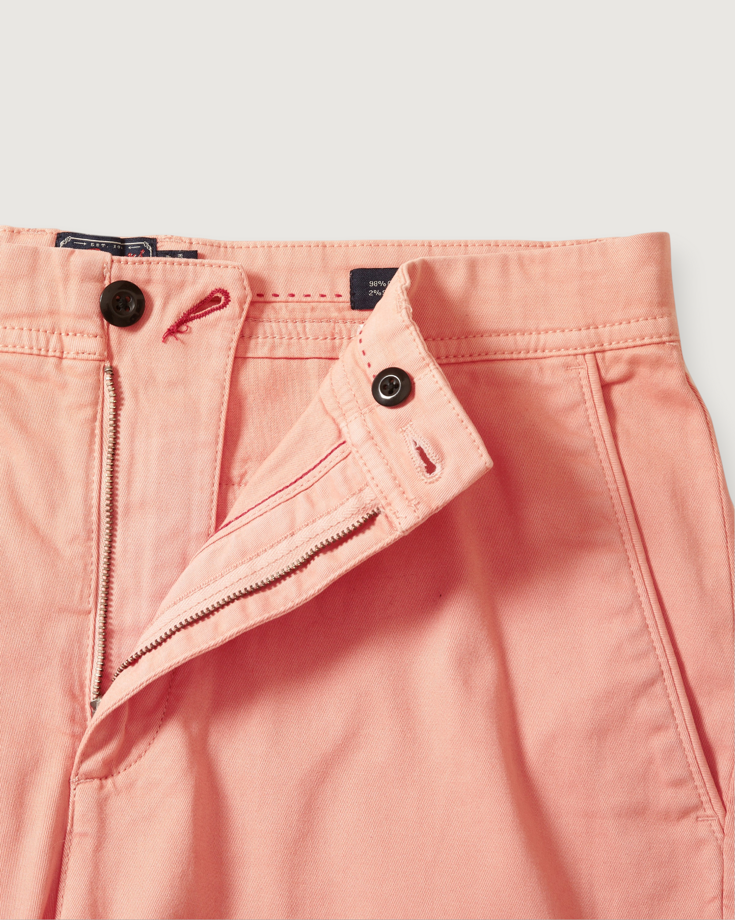 Precision Stretch Chino Shorts 8" - Coral Haze