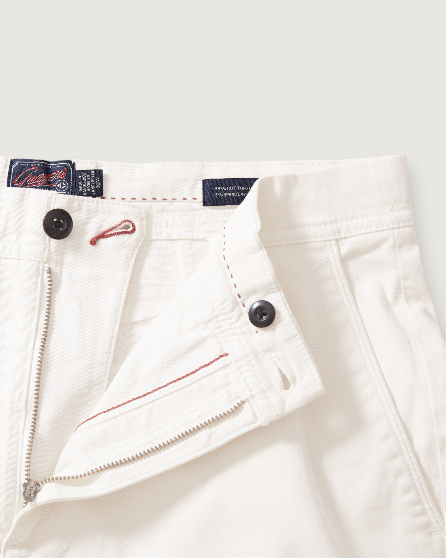 Precision Stretch Chino Shorts 8" - White