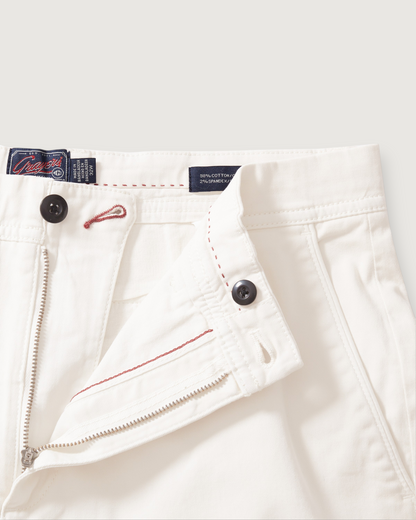 Precision Stretch Chino Shorts 8" - White