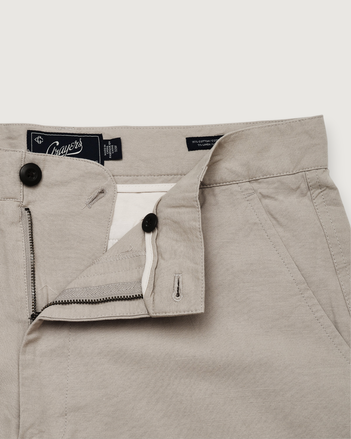 Bimini Cotton Linen Blend Shorts 8" - Glacier Gray