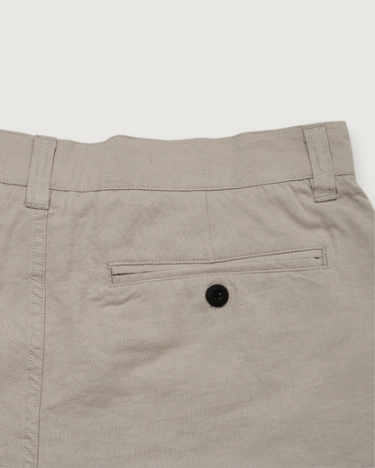 Bimini Cotton Linen Blend Shorts 8" - Glacier Gray