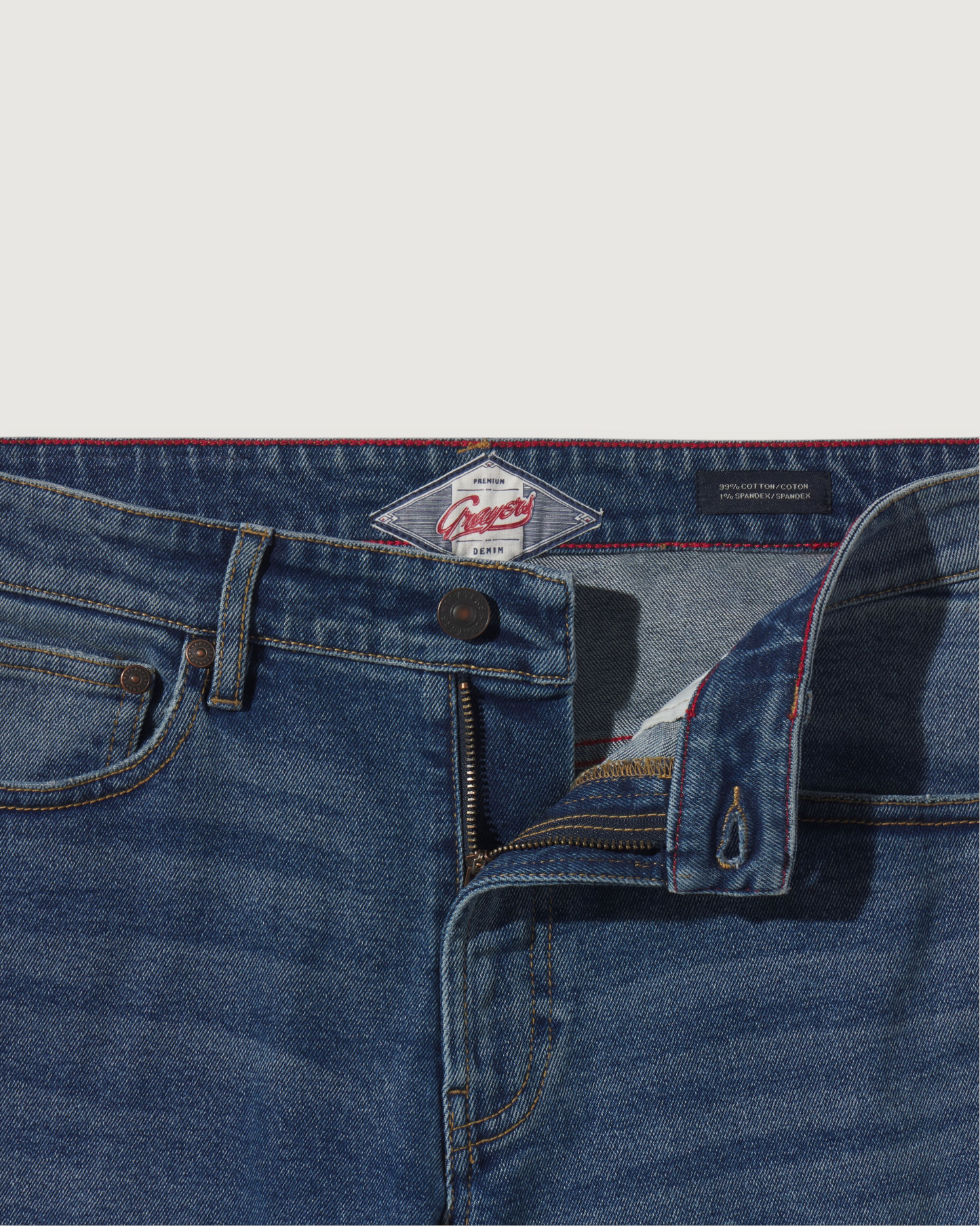Edward Stretch Straight Fit Denim - Vintage Wash