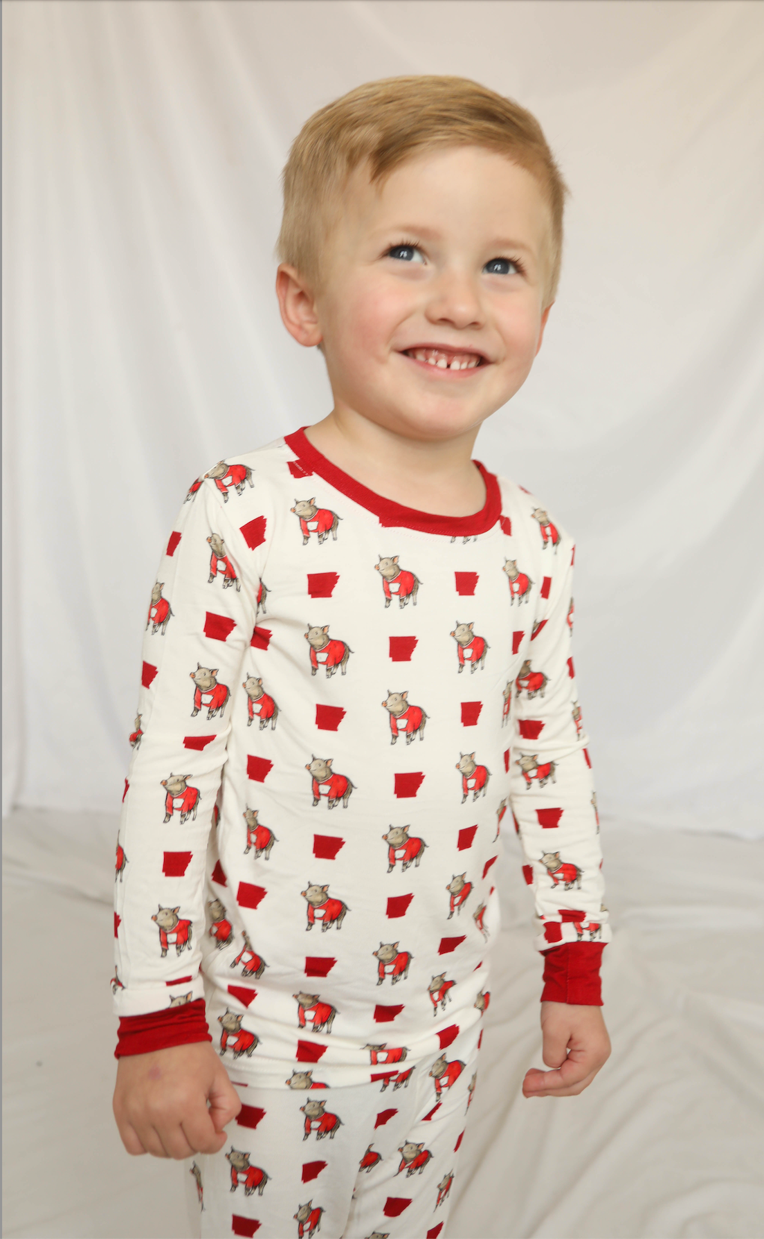 arkansas wild boar unisex kids pajamas - two piece