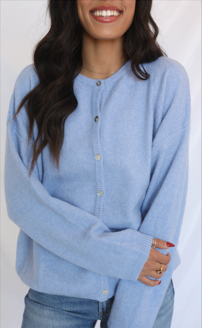 they want it all cardigan - blue