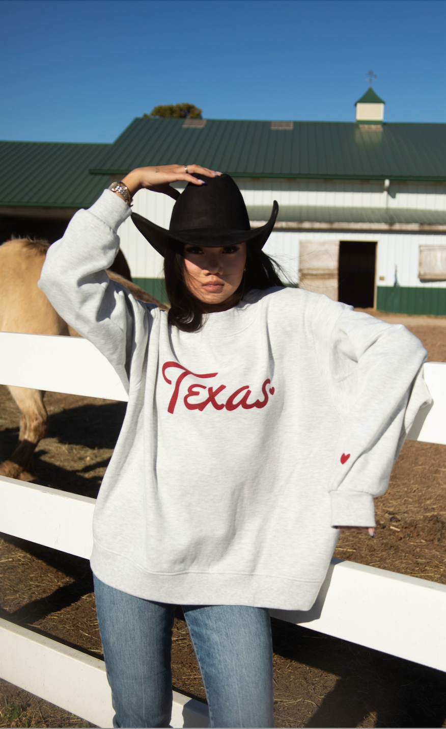 charlie southern: texas heart mockneck