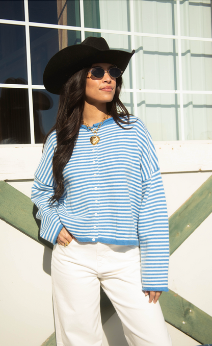 not over you cardigan - blue
