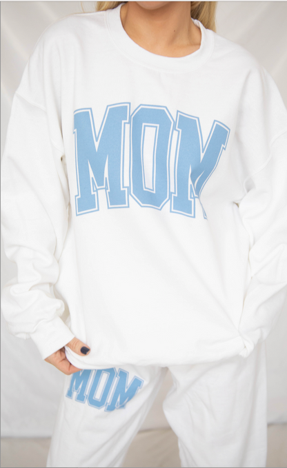 friday + saturday: classic mom sweatshirt -  blue