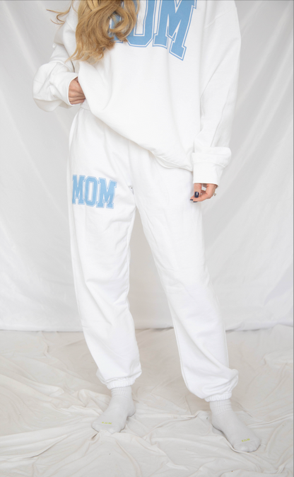 friday + saturday: classic mom sweatpants -  blue