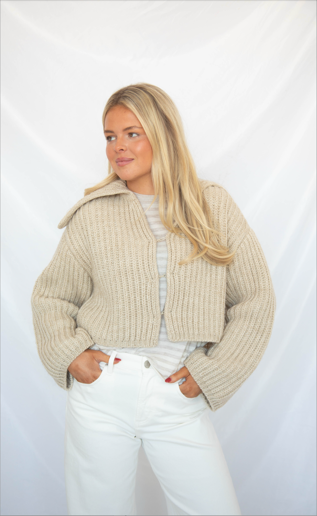 waiting for forever collared sweater