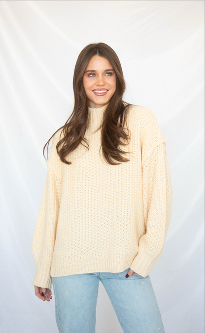 love won't change sweater - cream