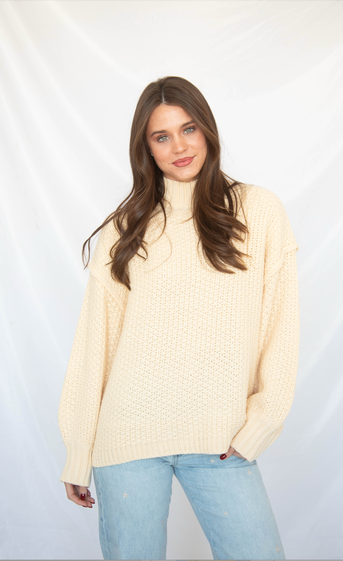 love won't change sweater - cream