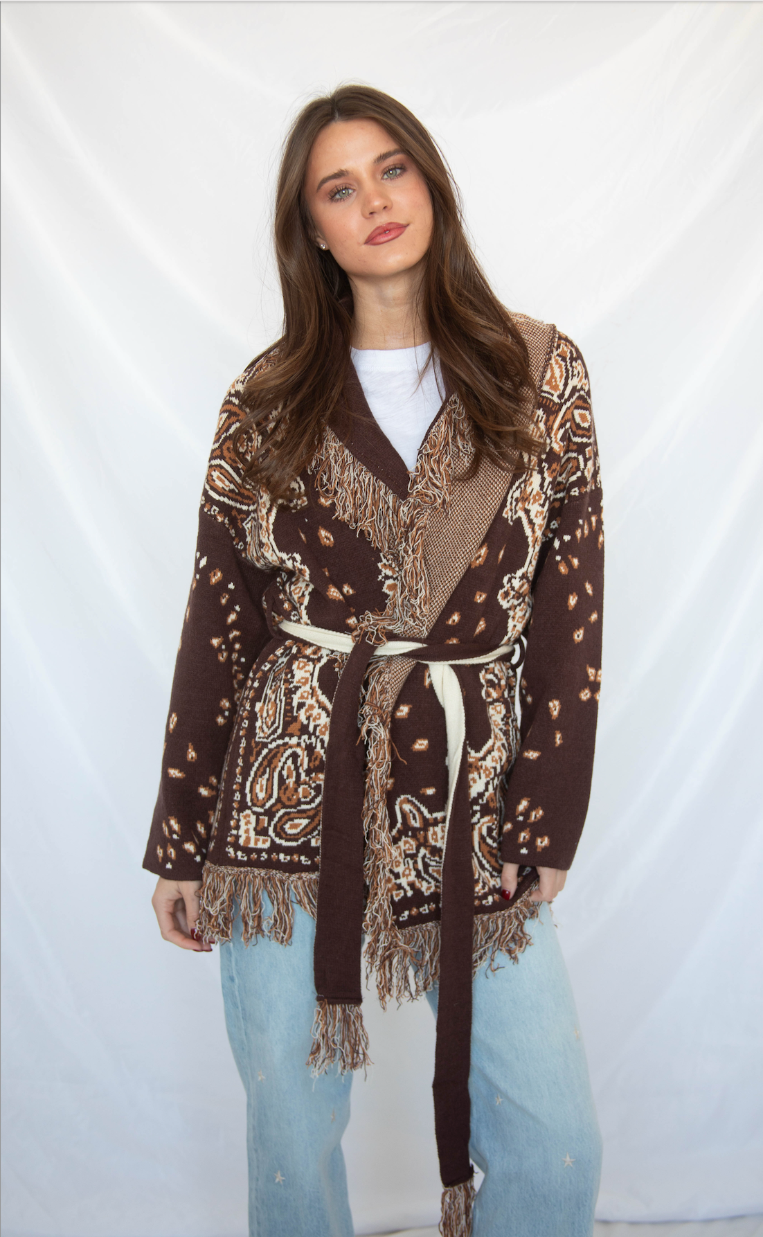 brownie points wrap cardigan