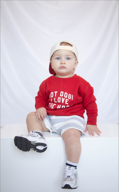 charlie southern: hot dog i love the hogs toddler sweatshirt