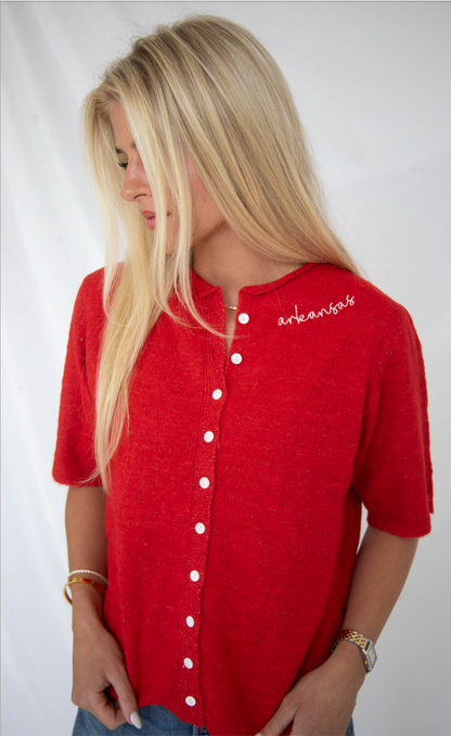 arkansas embroidered cardigan