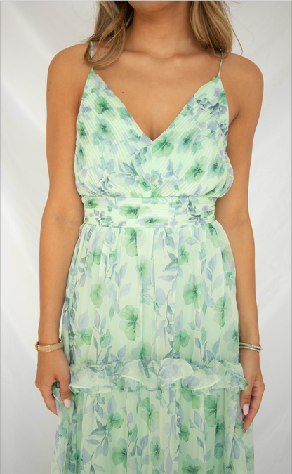 astr: ayanna dress - green floral