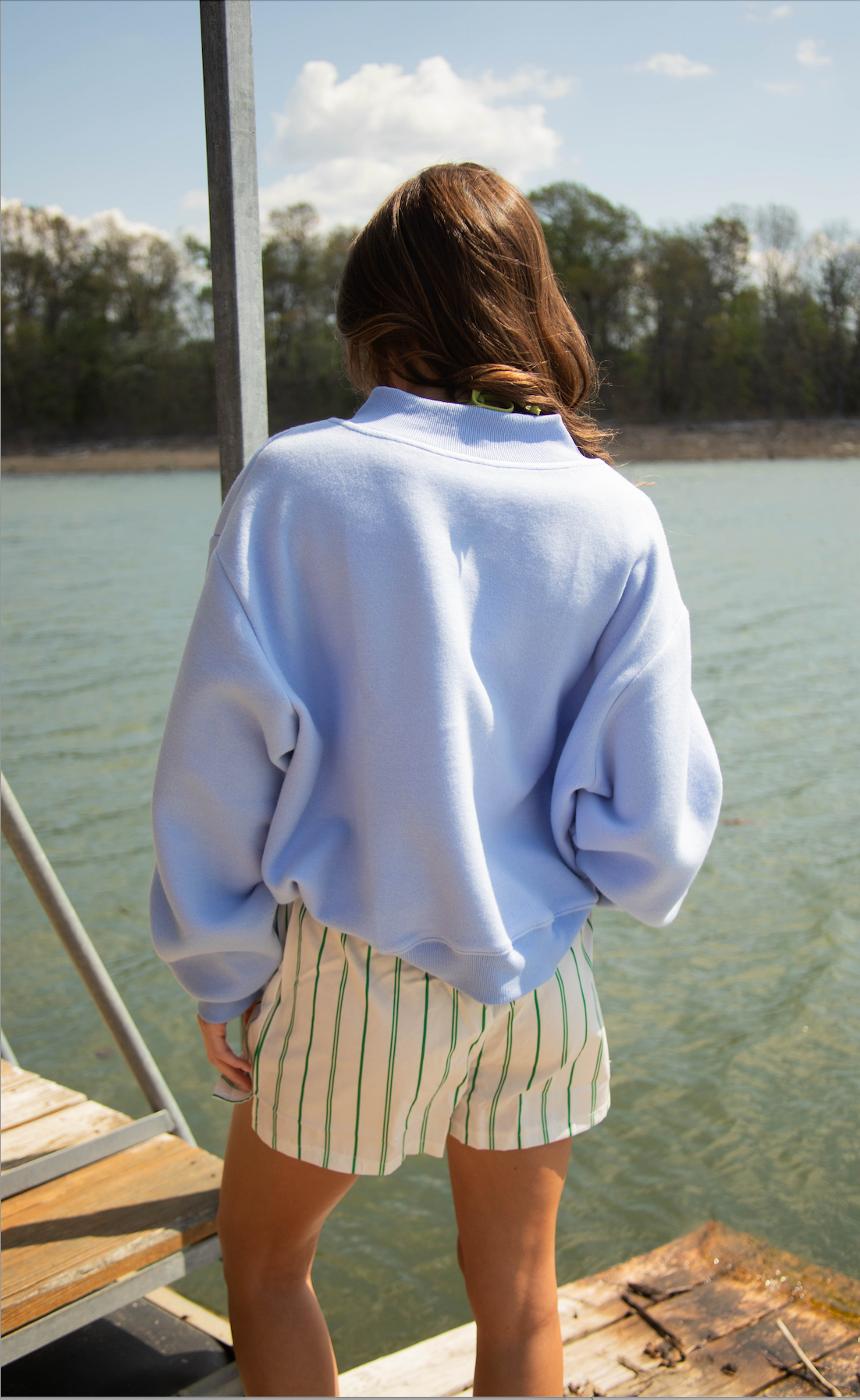 lake / beach reversible mock neck