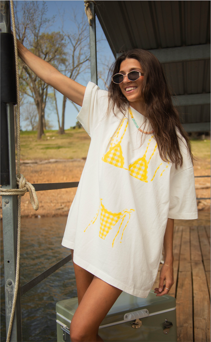 charlie southern: bikini tee - gingham