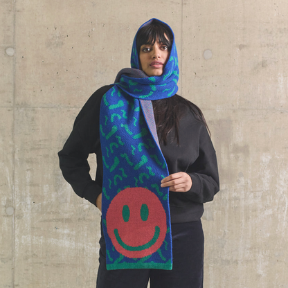 Miss PomPom  Smiley Wool Scarf - Large