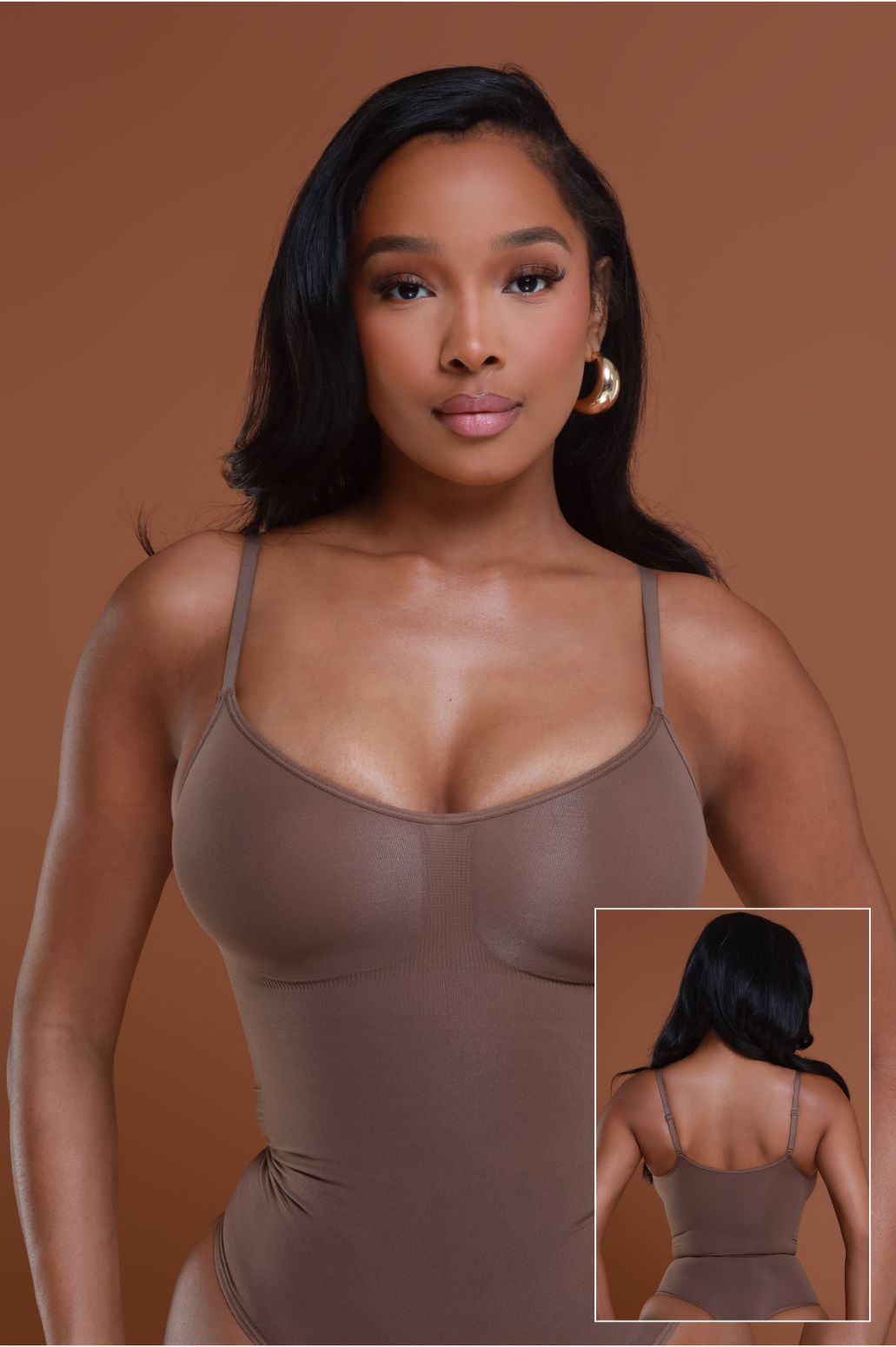 Seamless Sculpting Thong Body Shaper - Brown No.131