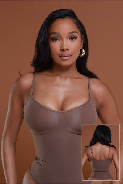 Seamless Sculpting Thong Body Shaper - Brown No.131