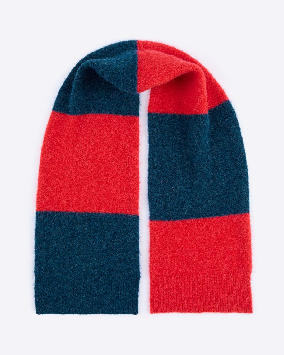 Lowie Alpaca Stripe Red/Blue Scarf