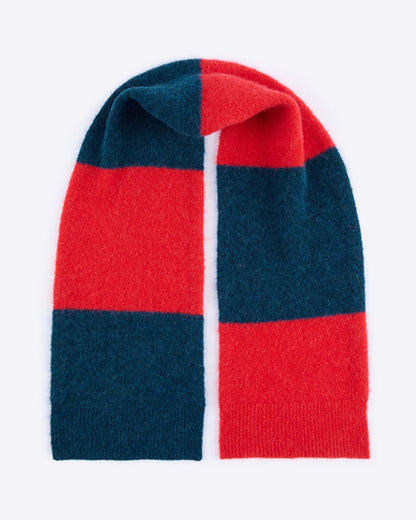 Lowie Alpaca Stripe Red/Blue Scarf