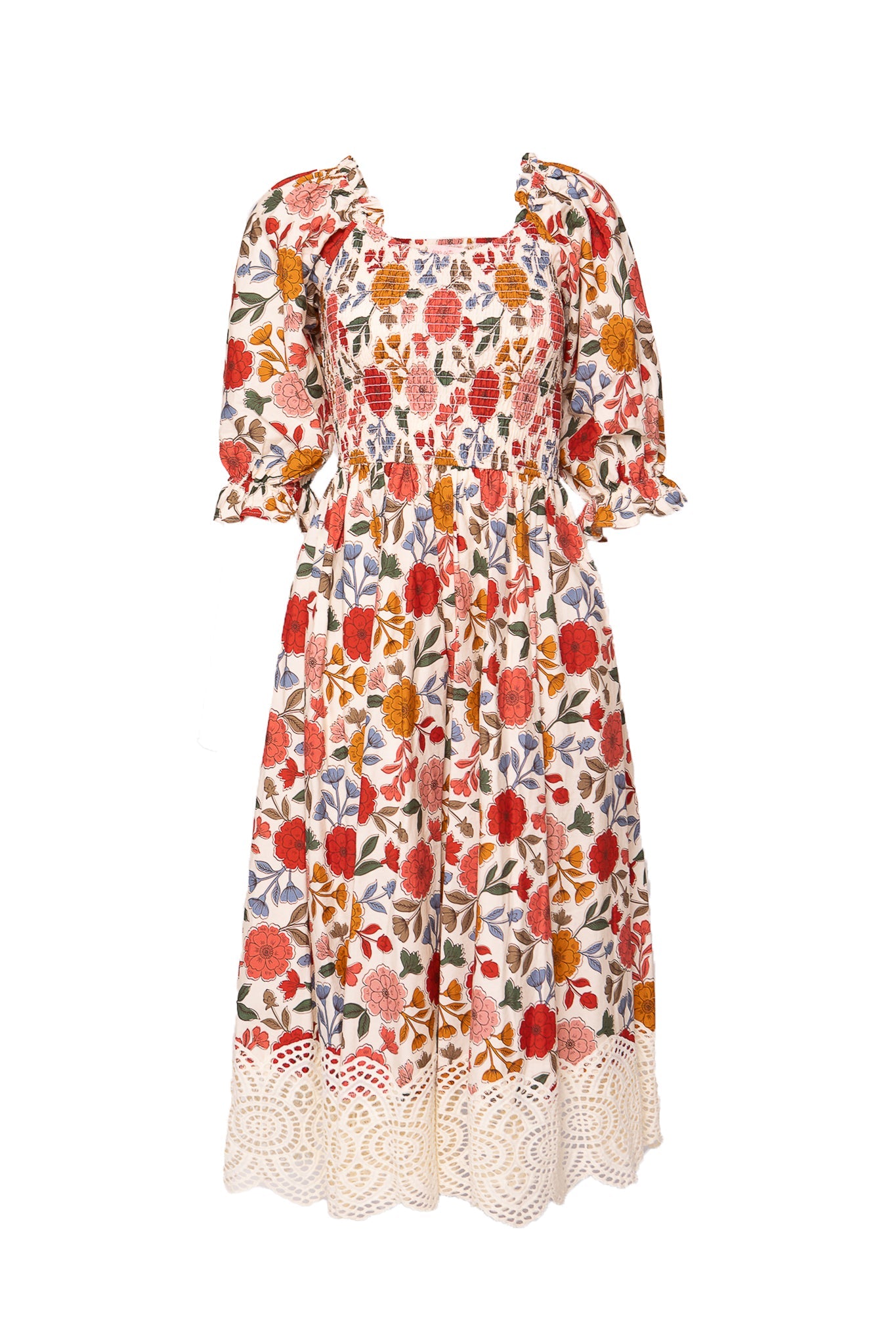Teagan Dress in Sepia Flower