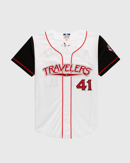 Julio Rodríguez Arkansas Travelers Mesh Button-Up Jersey