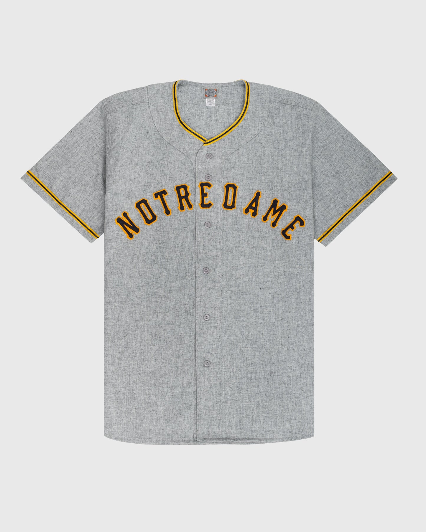 University of Notre Dame 1956 Authentic Wool Road Baseball Jersey